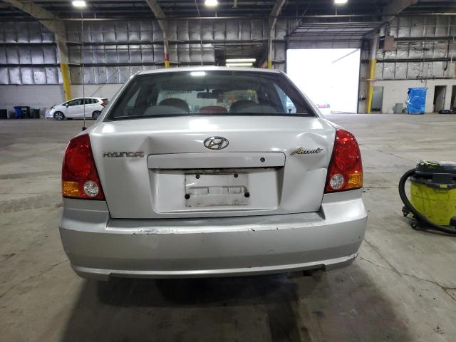 KMHCG45C25U656358 - 2005 HYUNDAI ACCENT GL SILVER photo 6