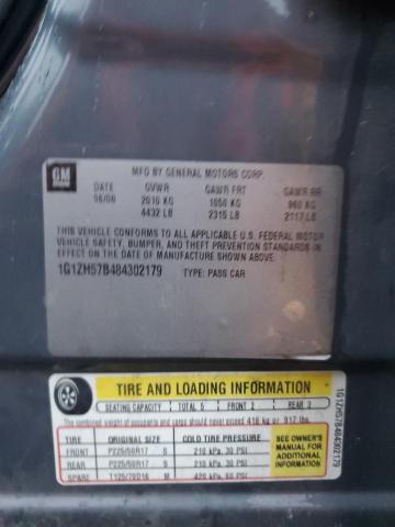 1G1ZH57B484302179 - 2008 CHEVROLET MALIBU 1LT GRAY photo 12