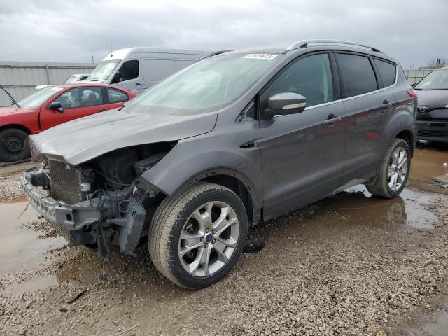 1FMCU0J95EUB79596 - 2014 FORD ESCAPE TITANIUM GRAY photo 1