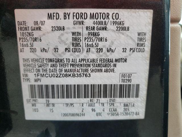 1FMCU02Z08KB35763 - 2008 FORD ESCAPE XLS GRAY photo 13