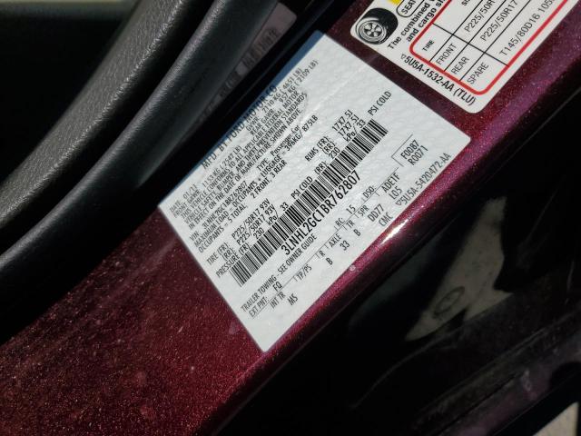 3LNHL2GC1BR762807 - 2011 LINCOLN MKZ მუქწითელი ფოტო 12