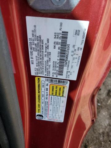 1FA6P8AM0G5316541 - 2016 FORD MUSTANG RED photo 12