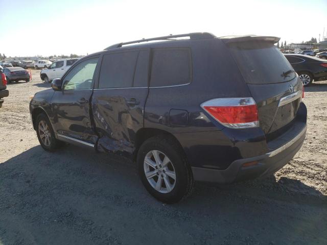 5TDZA3EH3DS034330 - 2013 TOYOTA HIGHLANDER BASE ლურჯი ფოტო 2