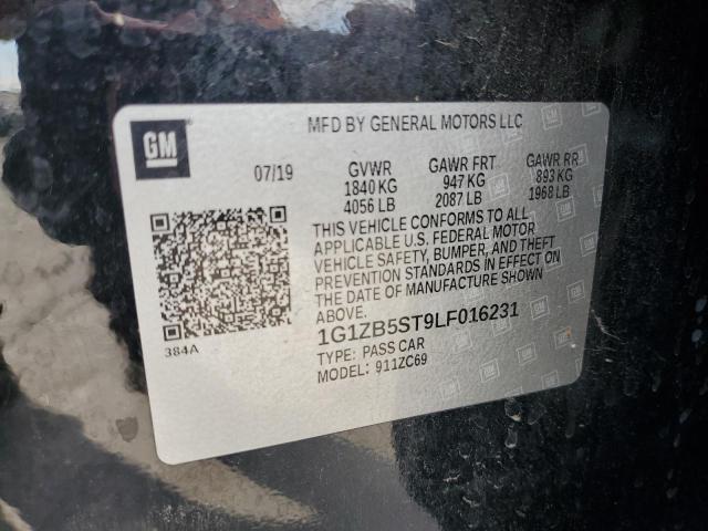 1G1ZB5ST9LF016231 - 2020 CHEVROLET MALIBU LS 黑色 照片 12