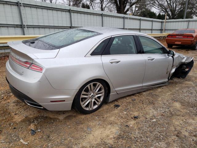 3LN6L2GK5ER828259 - 2014 LINCOLN MKZ SILVER photo 3