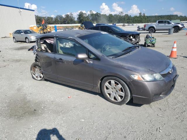 2HGFA16579H540424 - 2009 HONDA CIVIC LX GRAY photo 4