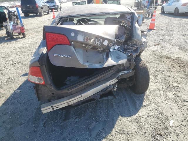2HGFA16579H540424 - 2009 HONDA CIVIC LX GRAY photo 6