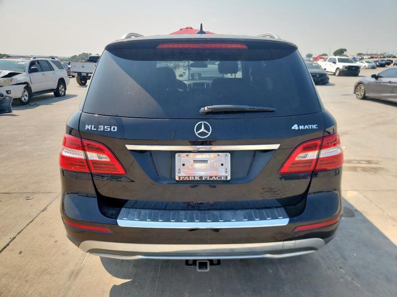 4JGDA5HB2CA001159 - 2012 MERCEDES-BENZ ML 350 4MATIC BLACK photo 6