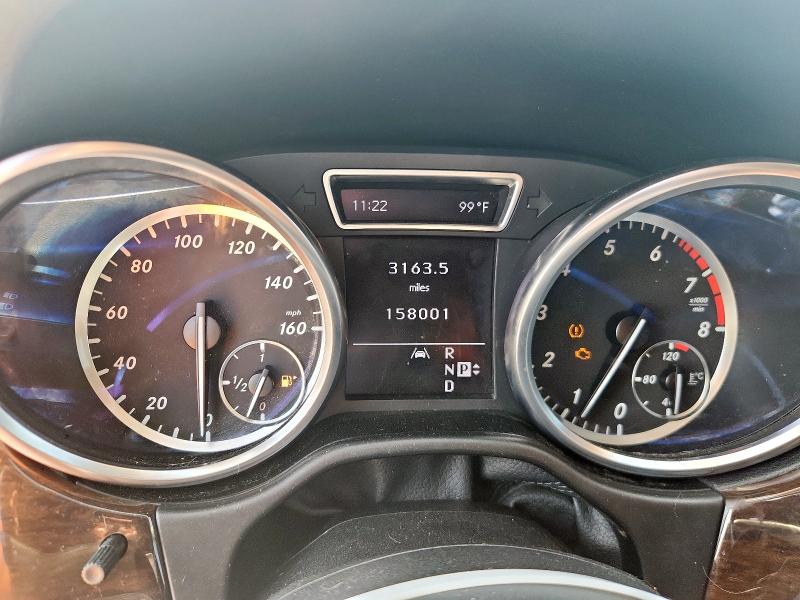 4JGDA5HB2CA001159 - 2012 MERCEDES-BENZ ML 350 4MATIC BLACK photo 9