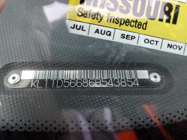 KL1TD56686B543854 - 2006 CHEVROLET AVEO BASE RED photo 12