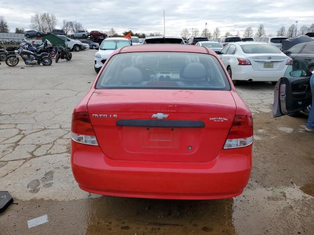 KL1TD56686B543854 - 2006 CHEVROLET AVEO BASE RED photo 6