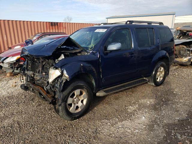 5N1AR18U17C645915 - 2007 NISSAN PATHFINDER LE BLUE photo 1