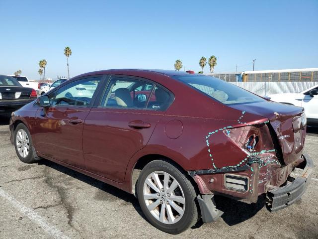 19XFB2F95CE024036 - 2012 HONDA CIVIC EXL 勃艮第红 照片 2