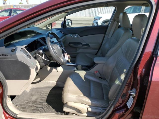 19XFB2F95CE024036 - 2012 HONDA CIVIC EXL 勃艮第红 照片 7