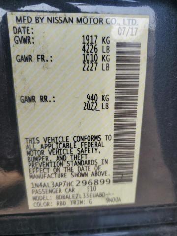 1N4AL3AP7HC296899 - 2017 NISSAN ALTIMA 2.5 GRAY photo 12