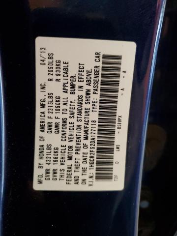 1HGCR2F52DA177118 - 2013 HONDA ACCORD SPORT Көк фото 12