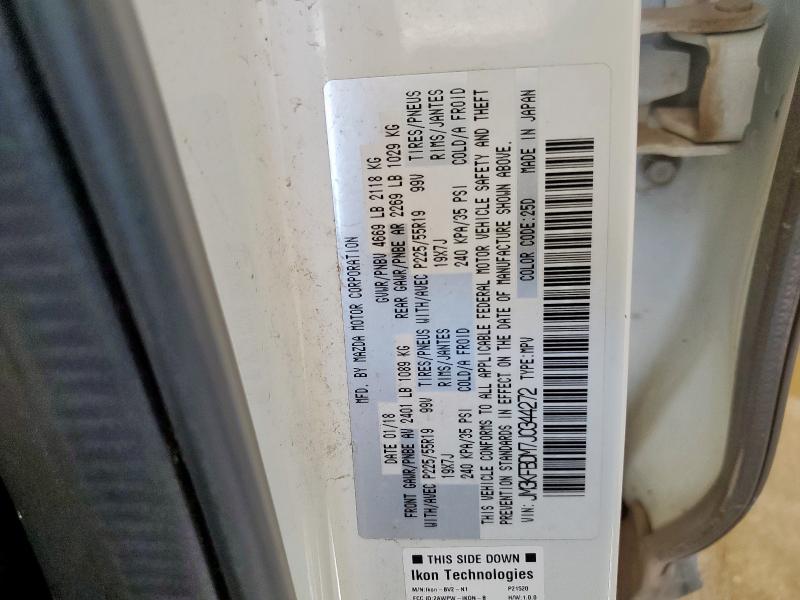 JM3KFBDM7J0344272 - 2018 MAZDA CX-5 GRAND TOURING WHITE photo 14