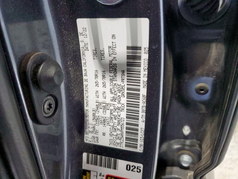 3TMCZ5ANXPM556723 - 2023 TOYOTA TACOMA DOUBLE CAB Grau Foto 12