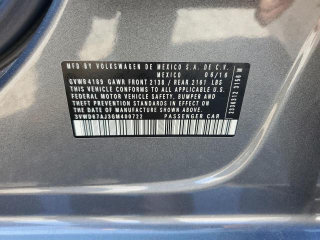 3VWD67AJ3GM400722 - 2016 VOLKSWAGEN JETTA SE GRAY photo 23