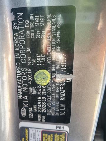 KNDJP3A5XF7181572 - 2015 KIA SOUL + GRAY photo 12