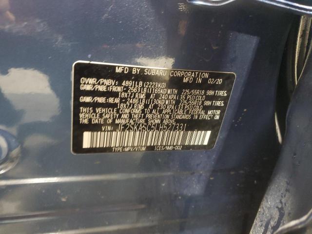 JF2SKASC5LH527331 - 2020 SUBARU FORESTER LIMITED BLUE photo 13