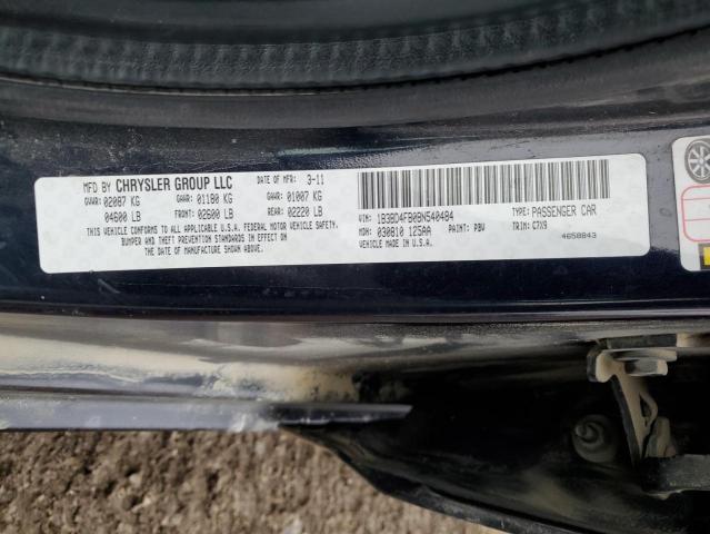 1B3BD4FB0BN540484 - 2011 DODGE AVENGER EXPRESS 蓝色 照片 12