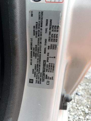 1GCCSBF95C8108239 - 2012 CHEVROLET COLORADO SILVER photo 12