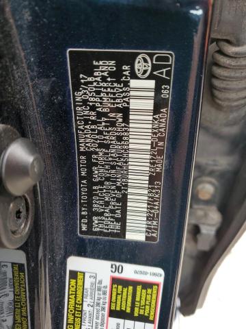 2T1BURHE5HC868837 - 2017 TOYOTA COROLLA L ლურჯი ფოტო 12