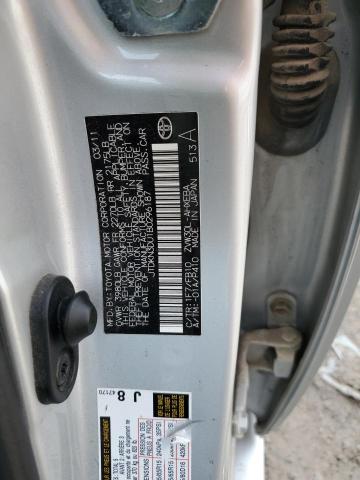JTDKN3DU1B0296187 - 2011 TOYOTA PRIUS 银色 照片 13