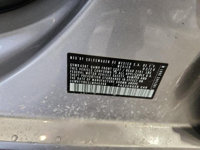 3VW6T7BU2LM045398 - 2020 VOLKSWAGEN JETTA GLI Մոխրագույն լուսանկար 13