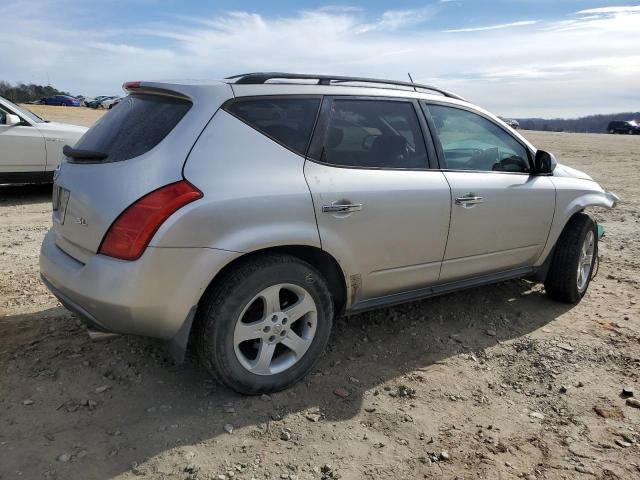 JN8AZ08T14W220439 - 2004 NISSAN MURANO SL SILVER photo 3