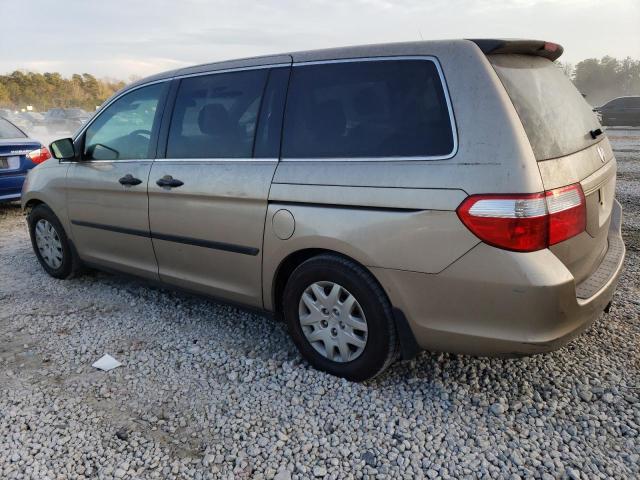 5FNRL38255B124781 - 2005 HONDA ODYSSEY LX BEIGE photo 2