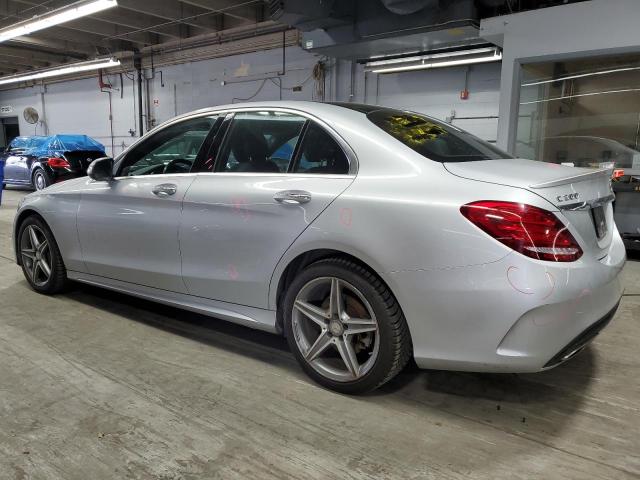 55SWF4KB6FU096188 - 2015 MERCEDES-BENZ C 300 4MATIC SILVER photo 2
