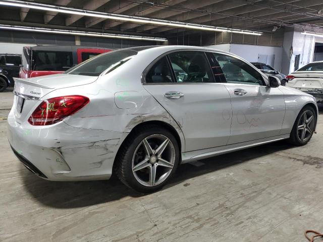55SWF4KB6FU096188 - 2015 MERCEDES-BENZ C 300 4MATIC SILVER photo 3