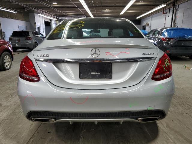 55SWF4KB6FU096188 - 2015 MERCEDES-BENZ C 300 4MATIC SILVER photo 6