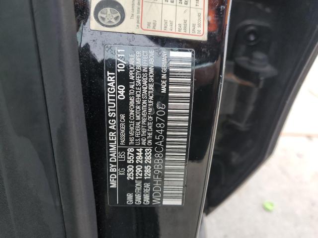 WDDHF9BB8CA548708 - 2012 MERCEDES-BENZ E 550 4MATIC BLACK photo 12