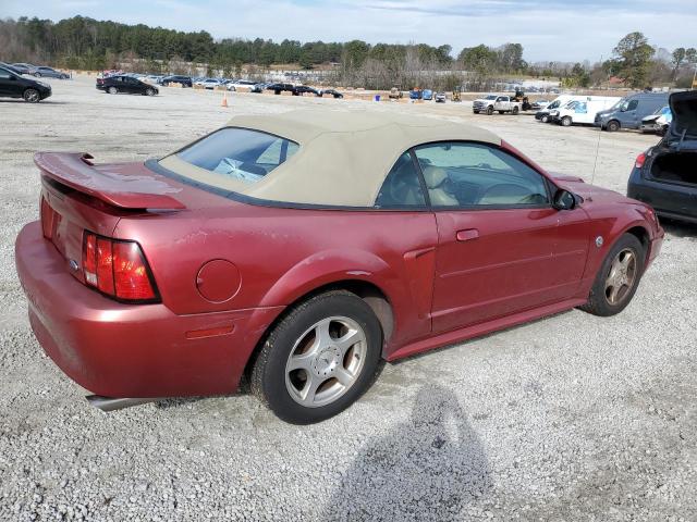 1FAFP44434F112486 - 2004 FORD MUSTANG RED photo 3