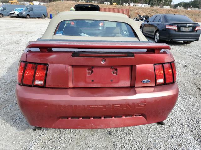 1FAFP44434F112486 - 2004 FORD MUSTANG RED photo 6