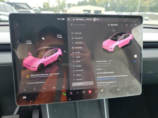 7SAYGDEE6TA463504 - 2026 TESLA MODEL Y თეთრი ფოტო 9