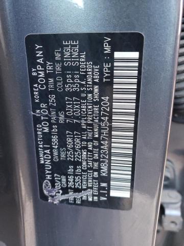 KM8J23A47HU547204 - 2017 HYUNDAI TUCSON SE GRAY photo 14