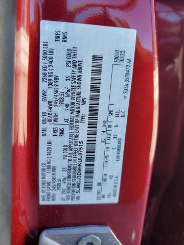 5LMCJ3D99KUL07515 - 2019 LINCOLN MKC RESERVE Bordeaux photo 13