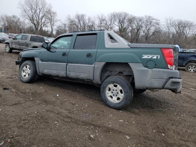 3GNEK13T22G215011 - 2002 CHEVROLET AVALANCHE K1500 GREEN photo 2