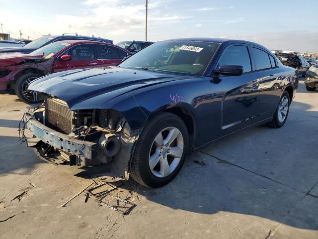 2C3CDXBG6EH259359 - 2014 DODGE CHARGER SE BLUE photo 1