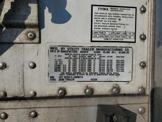 1UYVS2530L6898214 - 2020 UTILITY VS2RA თეთრი ფოტო 10