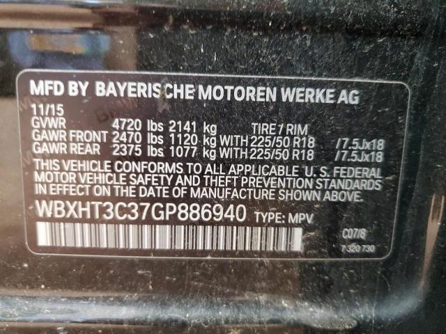 WBXHT3C37GP886940 - 2016 BMW X1 XDRIVE28I 棕色 照片 13