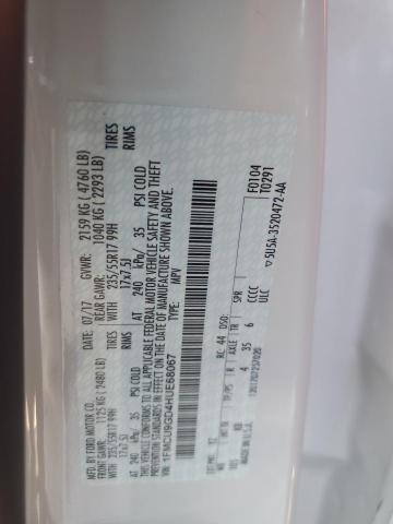 1FMCU9GD4HUE68067 - 2017 FORD ESCAPE SE 白色 照片 12