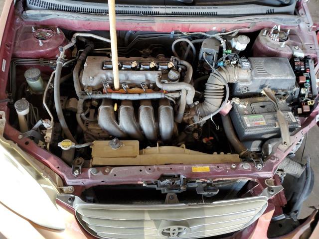 1NXBR38E04Z233242 - 2004 TOYOTA COROLLA CE 红色 照片 11