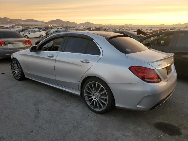 55SWF4JB0GU157084 - 2016 MERCEDES-BENZ C 300 SILVER photo 2