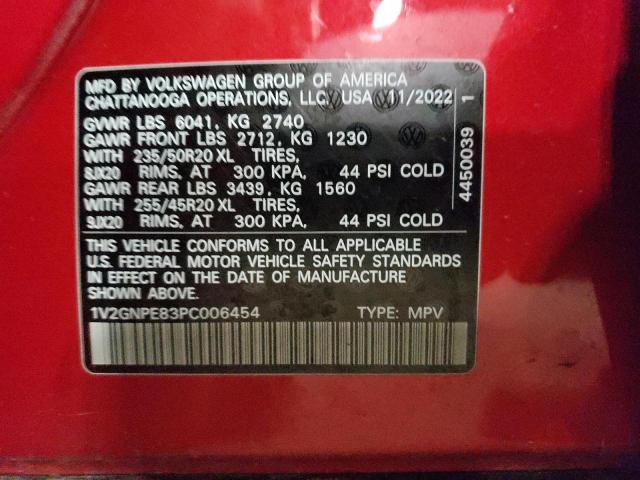 1V2GNPE83PC006454 - 2023 VOLKSWAGEN ID.4 PRO S წითელი ფოტო 12