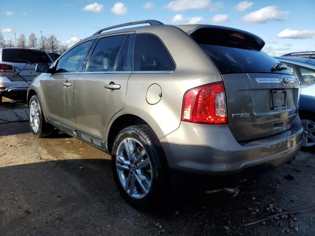 2FMDK4KC4DBA07141 - 2013 FORD EDGE LIMITED GRAY photo 2